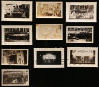 8h414 LOT OF 10 3X5 THEATER FRONT PHOTOS 1930s cool outdoor displays with posters & more!