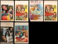 8h318 LOT OF 6 UNFOLDED MEXICAN WINDOW CARDS 1950s-1960s great artwork from a variety of movies!