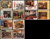 8h224 LOT OF 12 COURTROOM LOBBY CARDS 1940s-1980s a variety of scenes from crime movies!