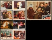 8h231 LOT OF 9 FIREMEN AND FIREFIGHTER LOBBY CARDS 1940s-1990s a variety of great movie scenes!