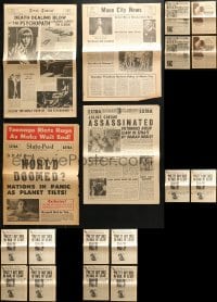 8h015 LOT OF 18 NEWSPAPER STYLE HERALDS 1960s different images from a variety of movies!