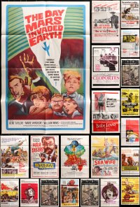 8h183 LOT OF 40 FOLDED ONE-SHEETS 1960s-1970s great images from a variety of different movies!