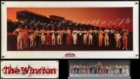 8h242 LOT OF 3 UNFOLDED NASCAR COMMERCIAL POSTERS 1988-1990 all the top race car drivers!