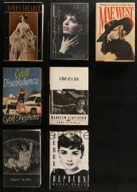8h078 LOT OF 7 ACTRESS BIOGRAPHY HARDCOVER BOOKS 1980s-2000s Audrey Hepburn, Mae West & more!