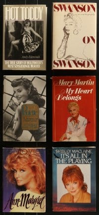 8h086 LOT OF 6 ACTRESS BIOGRAPHY HARDCOVER BOOKS 1970s-1990s Thelma Todd, Gloria Swanson & more!