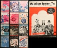 8h141 LOT OF 13 SHEET MUSIC 1940s great songs from a variety of different movies!
