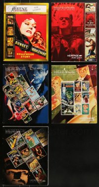 8h119 LOT OF 5 HERITAGE MOVIE POSTER AUCTION CATALOGS 2000s-2010s filled with great color images!