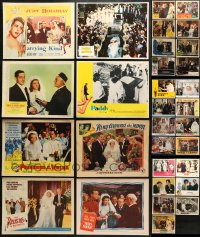 8h214 LOT OF 31 LOBBY CARDS SHOWING PEOPLE GETTING MARRIED 1940s-1980s great wedding scenes!