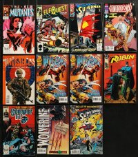 8h012 LOT OF 11 COMIC BOOKS 1980s-1990s Mutants, Elf Quest, Superman, Wolverine & more!