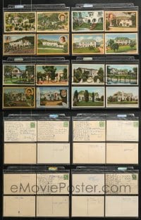 8h025 LOT OF 16 MOVIE STAR HOMES POSTCARDS 1930s-1940s Myrna Loy, Tyrone Power, Dorothy Lamour!