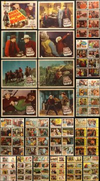 8h195 LOT OF 112 LOBBY CARDS 1940s-1950s complete sets of cards from 14 different movies!
