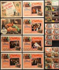 8h047 LOT OF 31 MEXICAN LOBBY CARDS FROM CANTINFLAS MOVIES 1950s-1960s great comedy scenes!