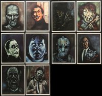 8h040 LOT OF 10 11x14 BEIMA ART PRINTS 2000s Dracula, Frankenstein, Mummy, Leatherface & more!