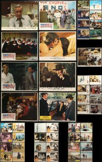 8h207 LOT OF 49 LOBBY CARDS 1970s incomplete sets from a variety of different movies!
