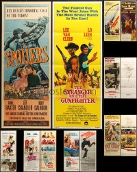 8h262 LOT OF 13 FORMERLY FOLDED INSERTS 1950s-1980s great images from a variety of movies!