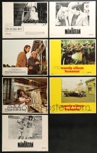 8h235 LOT OF 7 LOBBY CARDS FROM WOODY ALLEN MOVIES 1970s scenes from a variety of his movies!