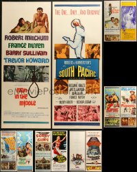 8h263 LOT OF 12 UNFOLDED INSERTS 1950s-1960s great images from a variety of different movies!