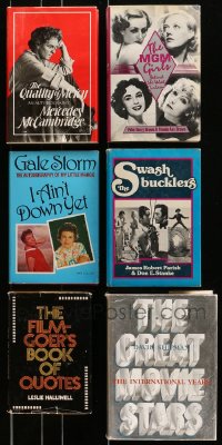 8h083 LOT OF 6 HARDCOVER MOVIE BOOKS 1970s-1980s The MGM Girls, Swashbucklers, Gale Storm & more!