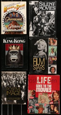 8h081 LOT OF 6 OVERSIZED HARDCOVER MOVIE BOOKS 1970s-1990s with great images & information!