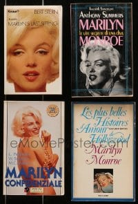 8h109 LOT OF 4 MARILYN MONROE NON-U.S. SOFTCOVER BOOKS 1980s-1990s great illustrated biographies!