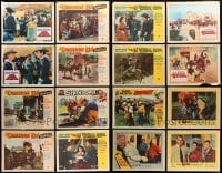 8h222 LOT OF 16 LOBBY CARDS FROM AUDIE MURPHY MOVIES 1950s-1960s incomplete sets of scene cards!
