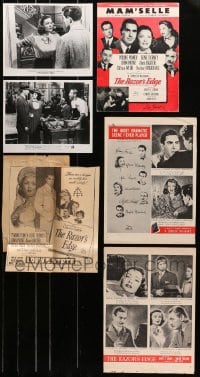 8h037 LOT OF 5 RAZOR'S EDGE ITEMS 1946 Tyrone Power, Gene Tierney, different images!