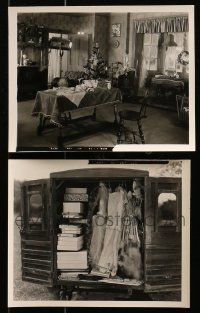 8h424 LOT OF 2 SET REFERENCE 8X10 STILLS 1920s-1930s dining room set & armoire filled w/clothes!