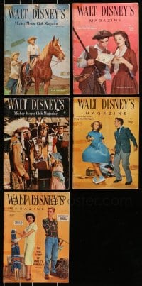 8h006 LOT OF 5 WALT DISNEY MAGAZINES 1930s the Mickey Mouse Club Magazine, great images & info!