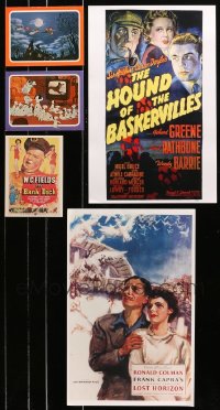 8h322 LOT OF 5 REPRODUCTION POSTERS, POSTCARDS, AND GREETING CARD 1970s-1990s great movie images!