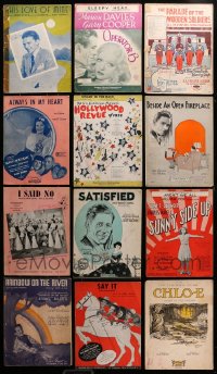 8h143 LOT OF 12 SHEET MUSIC 1920s-1940s great songs from a variety of different movies!