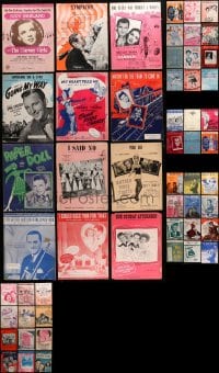 8h130 LOT OF 54 SHEET MUSIC 1940s great songs from a variety of different movies!
