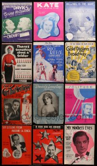 8h135 LOT OF 24 SHEET MUSIC 1920s-1940s great songs from a variety of different movies!