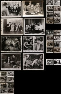 8h372 LOT OF 34 8X10 STILLS SHOWING GAMBLING SCENES 1940s-1980s from a variety of movies!