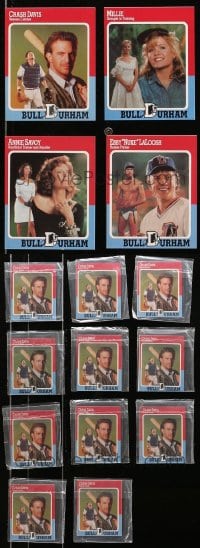 8h438 LOT OF 11 BULL DURHAM 4X5 PROMOTIONAL BASEBALL CARD SETS 1988 Costner, Sarandon, Robbins