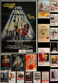 8h180 LOT OF 53 FOLDED ONE-SHEETS 1970s-1980s great images from a variety of different movies!