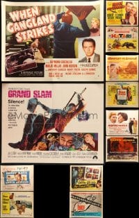 8h285 LOT OF 12 FORMERLY FOLDED HALF-SHEETS 1950s-1960s great images from a variety of movies!
