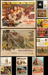 8h280 LOT OF 14 FORMERLY FOLDED HALF-SHEETS 1950s-1970s great images from a variety of movies!
