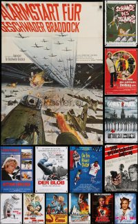 8h053 LOT OF 14 FOLDED GERMAN A1 POSTERS 1970s-1980s great images from a variety of movies!
