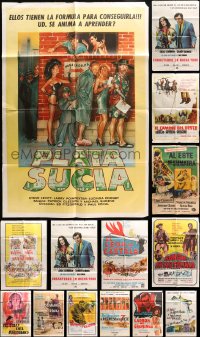 8h062 LOT OF 18 FOLDED ARGENTINEAN POSTERS 1960s-1970s great images from a variety of movies!