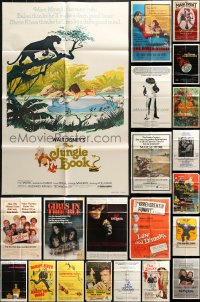 8h174 LOT OF 60 FOLDED ONE-SHEETS 1950s-1980s great images from a variety of different movies!