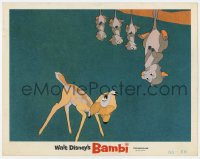 8j395 BAMBI LC R1966 Walt Disney cartoon deer classic, great art with opossum family!