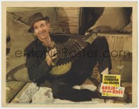 8j396 BANJO ON MY KNEE LC R1943 portrait of Walter Brennan with banjo playing his accordion!