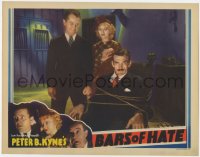 8j397 BARS OF HATE LC 1935 Regis Toomey & Sheila Terry laugh at bad guy they caught & tied up!