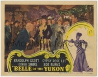 8j407 BELLE OF THE YUKON LC 1944 Charles Winninger greets elegant Gypsy Rose Lee & pretty ladies!