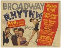 8j044 BROADWAY RHYTHM TC 1944 Tommy Dorsey, George Murphy, great Al Hirschfeld art in the title!
