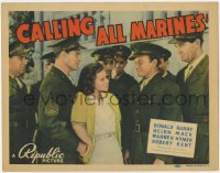 8j047 CALLING ALL MARINES TC 1939 pretty Helen Mack with Donald Red Barry & soldiers, rare!