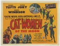 8j052 CAT-WOMEN OF THE MOON TC 1953 campy cult classic, see the lost city of love-starved women!