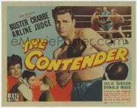 8j057 CONTENDER TC 1944 great c/u of boxer Buster Crabbe & fighting in the ring, Arline Judge!