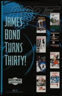 8k189 30 YEARS OF BOND 24x36 video poster 1992 James Bond, Connery, poster images!