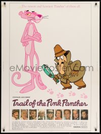 8k073 TRAIL OF THE PINK PANTHER 30x40 1982 Peter Sellers, Blake Edwards, cool cartoon art!